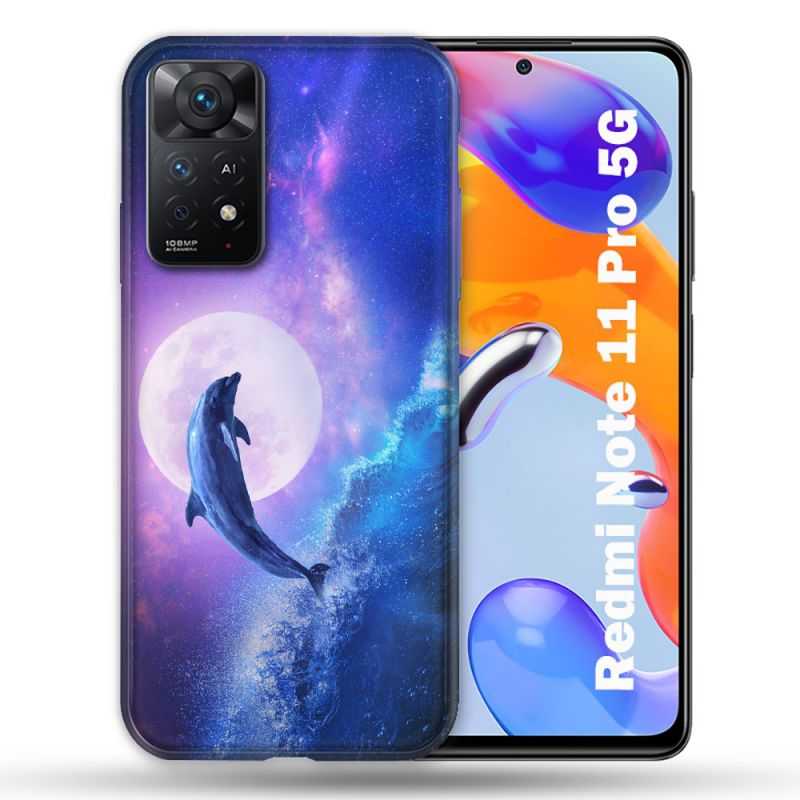 Coque Pour Xiaomi Redmi Note 11 Pro / 11 Pro 5G Animal Dauphin Vague
