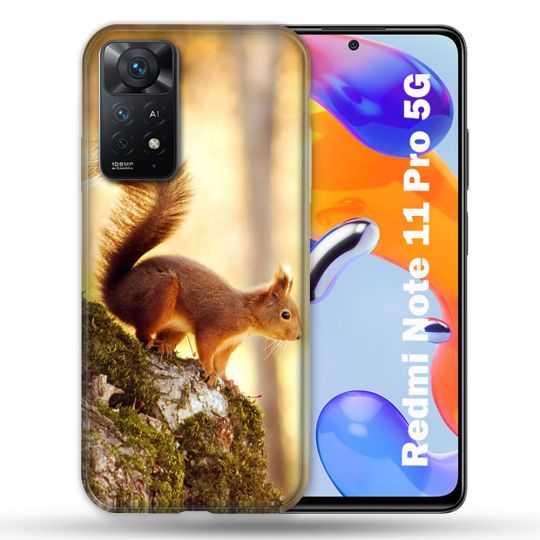 Coque Pour Xiaomi Redmi Note 11 Pro / 11 Pro 5G Animal Ecureuil Bois