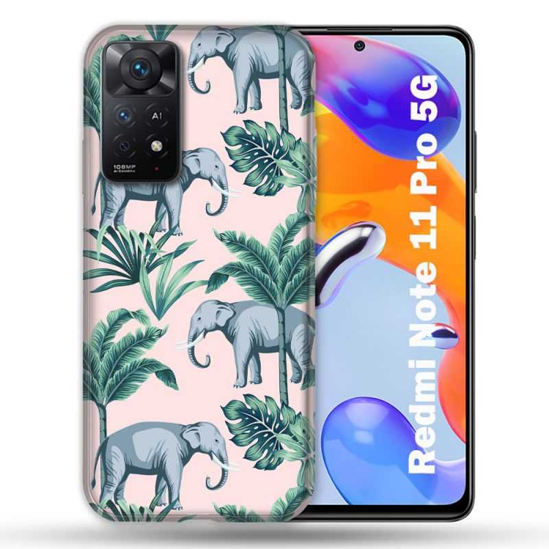 Coque Pour Xiaomi Redmi Note 11 Pro / 11 Pro 5G Animal Elephant Pattern