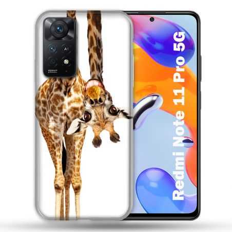 Coque Pour Xiaomi Redmi Note 11 Pro / 11 Pro 5G Animal Girafe Blanche