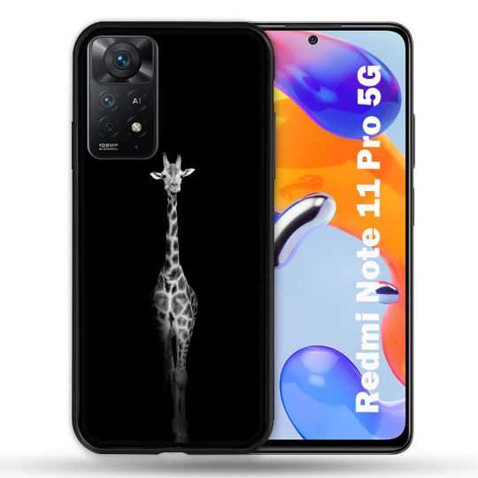 Coque Pour Xiaomi Redmi Note 11 Pro / 11 Pro 5G Animal Girafe Noire