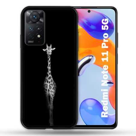 Coque Pour Xiaomi Redmi Note 11 Pro / 11 Pro 5G Animal Girafe Noire