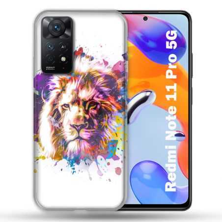 Coque Pour Xiaomi Redmi Note 11 Pro / 11 Pro 5G Animal Lion Tag