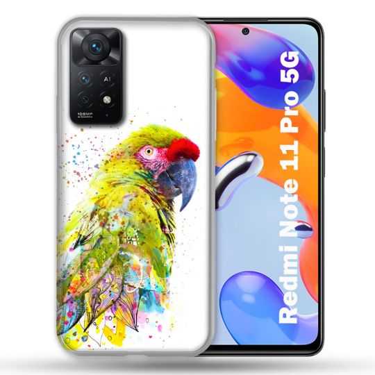 Coque Pour Xiaomi Redmi Note 11 Pro / 11 Pro 5G Animal Perroquet Jaune