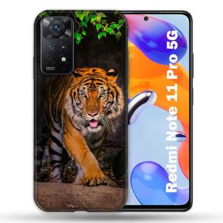 Coque Pour Xiaomi Redmi Note 11 Pro / 11 Pro 5G Animal Tigre Jungle