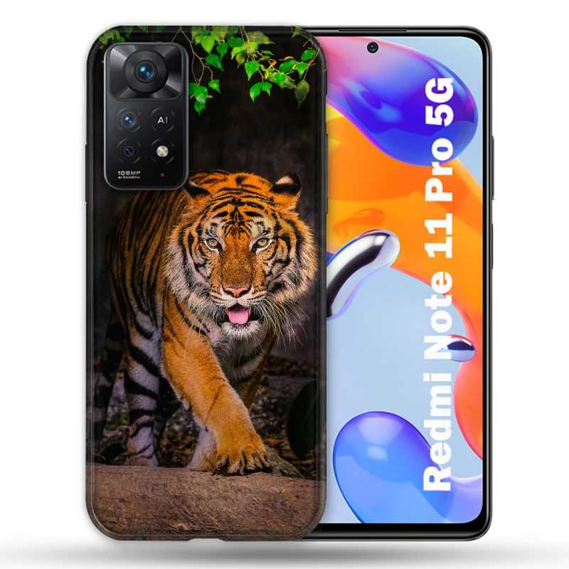 Coque Pour Xiaomi Redmi Note 11 Pro / 11 Pro 5G Animal Tigre Jungle