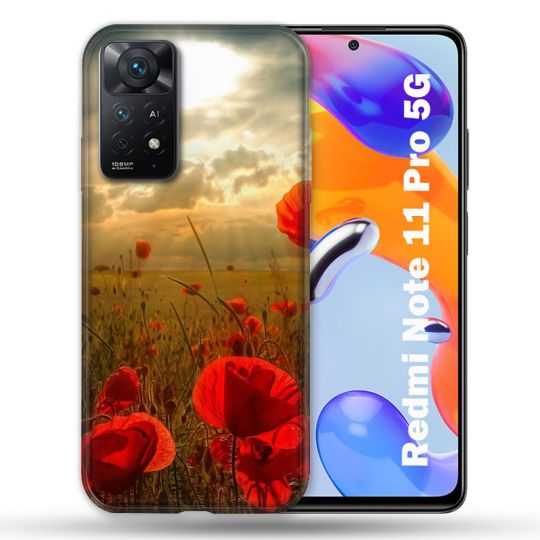 Coque Pour Xiaomi Redmi Note 11 Pro / 11 Pro 5G Fleur Coquelicot