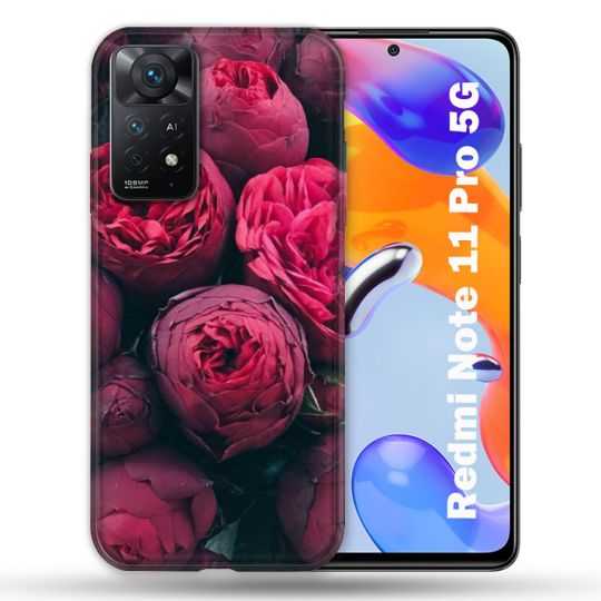 Coque Pour Xiaomi Redmi Note 11 Pro / 11 Pro 5G Fleur Pivoine