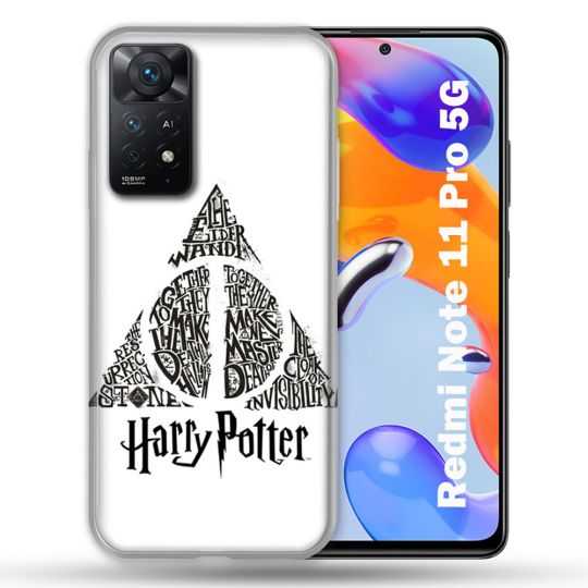 Coque Pour Xiaomi Redmi Note 11 Pro / 11 Pro 5G Harry Potter Hollows triangle Blanc