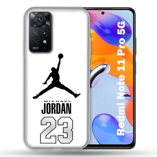 Coque Pour Xiaomi Redmi Note 11 Pro / 11 Pro 5G Jordan 23 Blanc