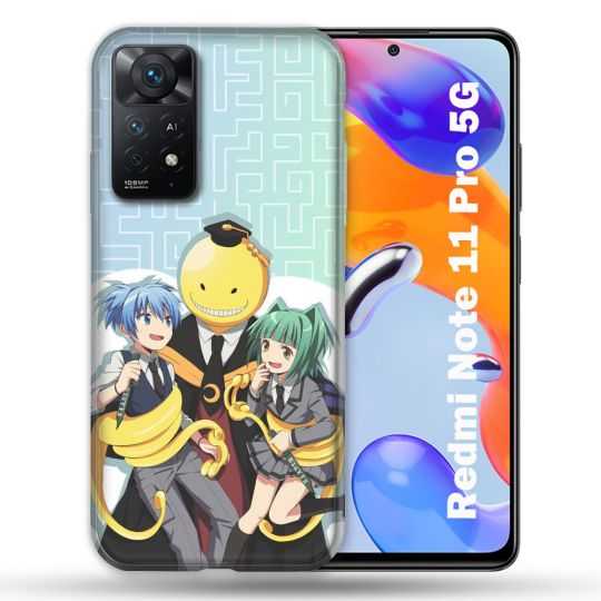 Coque Pour Xiaomi Redmi Note 11 Pro / 11 Pro 5G Manga Assassination Classroom Kuro Trio