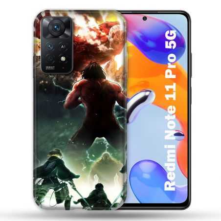 Coque Pour Xiaomi Redmi Note 11 Pro / 11 Pro 5G Manga Attaque Titans Combat