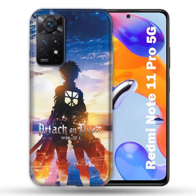 Coque Pour Xiaomi Redmi Note 11 Pro / 11 Pro 5G Manga Attaque Titans Soleil
