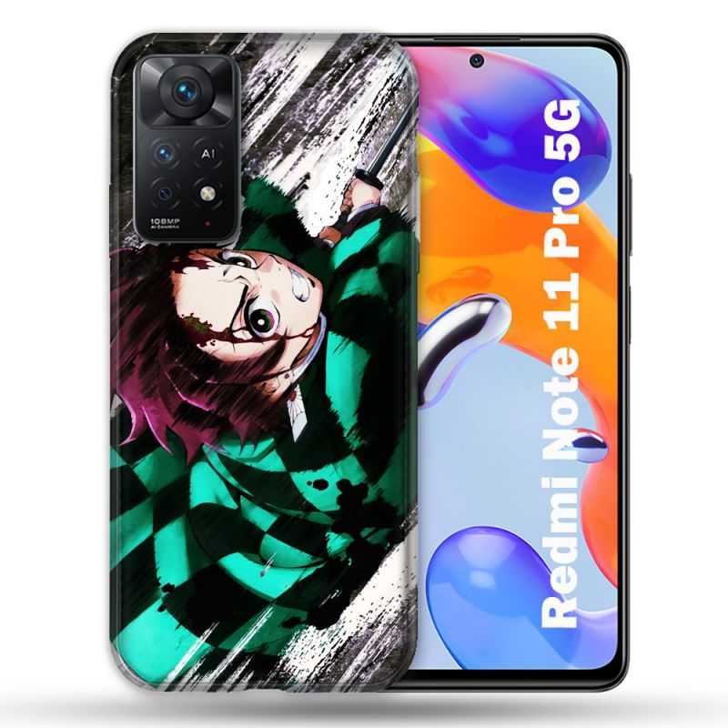 Coque Pour Xiaomi Redmi Note 11 Pro / 11 Pro 5G Manga Demon Slayer Tanjiro