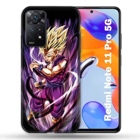 Coque Pour Xiaomi Redmi Note 11 Pro / 11 Pro 5G Manga Dragon Ball Sangohan Violet