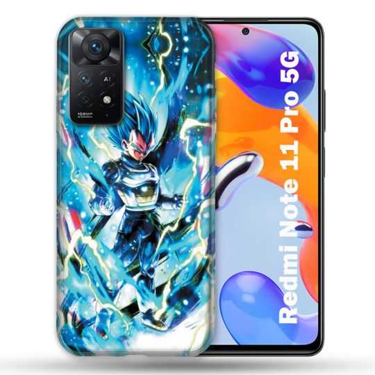 Coque Pour Xiaomi Redmi Note 11 Pro / 11 Pro 5G Manga Dragon Ball Vegeta Bleu