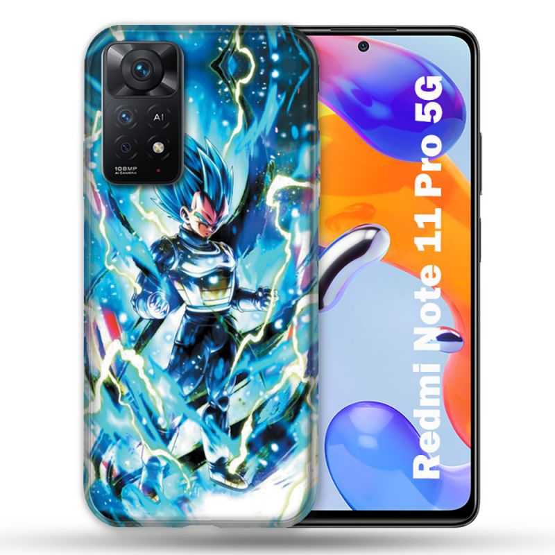 Coque Pour Xiaomi Redmi Note 11 Pro / 11 Pro 5G Manga Dragon Ball Vegeta Bleu