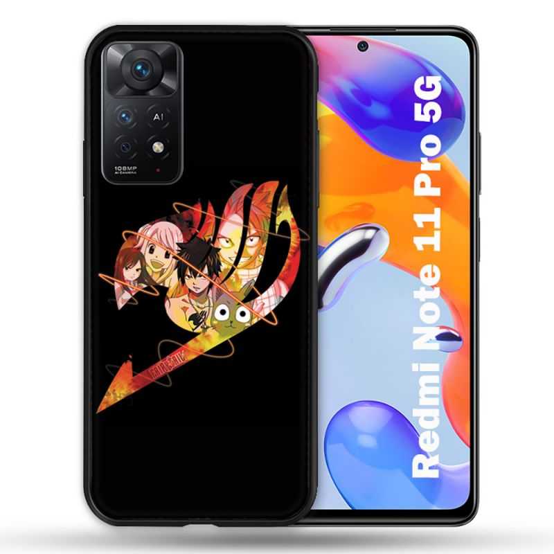 Coque Pour Xiaomi Redmi Note 11 Pro / 11 Pro 5G Manga Fairy Tail Logo Noir