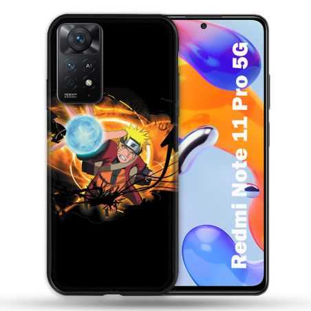 Coque Pour Xiaomi Redmi Note 11 Pro / 11 Pro 5G Manga Naruto Noir