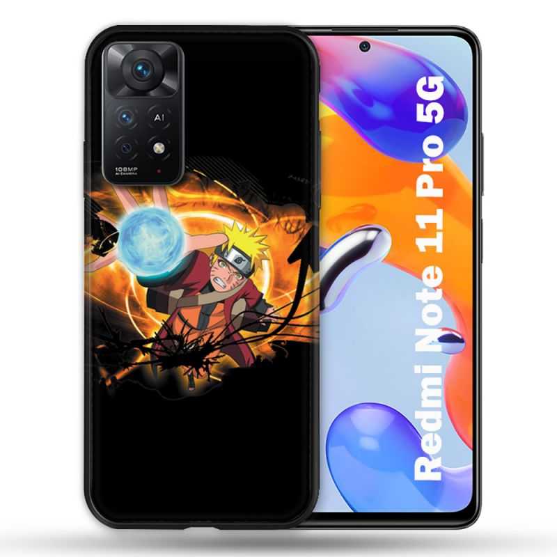 Coque Pour Xiaomi Redmi Note 11 Pro / 11 Pro 5G Manga Naruto Noir