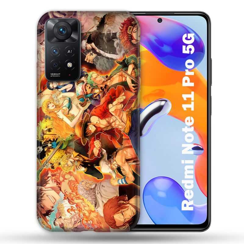 Coque Pour Xiaomi Redmi Note 11 Pro / 11 Pro 5G Manga One Piece Nakama