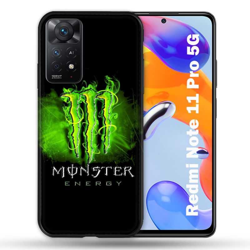 Coque Pour Xiaomi Redmi Note 11 Pro / 11 Pro 5G Monster Energy Vert