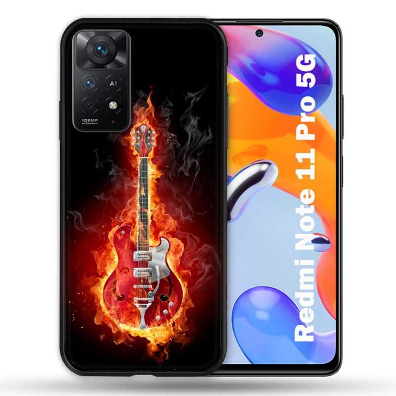 Coque Pour Xiaomi Redmi Note 11 Pro / 11 Pro 5G Musique Guitare Electrique
