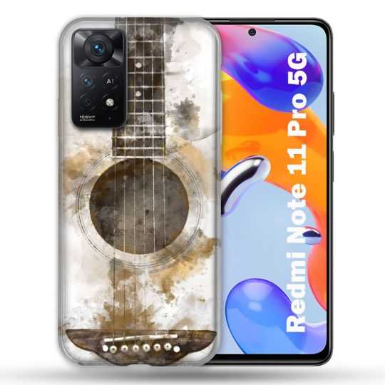 Coque Pour Xiaomi Redmi Note 11 Pro / 11 Pro 5G Musique Guitare Tag