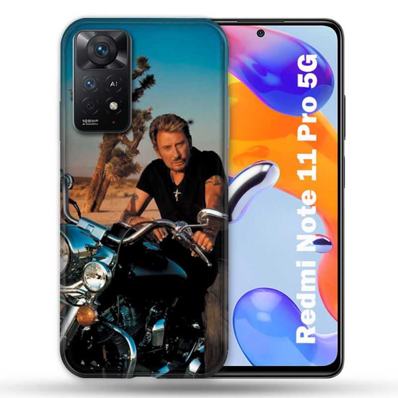 Coque Pour Xiaomi Redmi Note 11 Pro / 11 Pro 5G Musique Johnny Hallyday Moto
