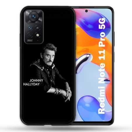 Coque Pour Xiaomi Redmi Note 11 Pro / 11 Pro 5G Musique Johnny Hallyday Noir