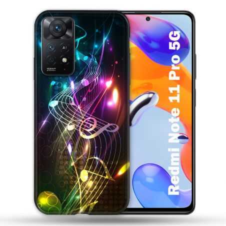 Coque Pour Xiaomi Redmi Note 11 Pro / 11 Pro 5G Musique Partition Multicolore