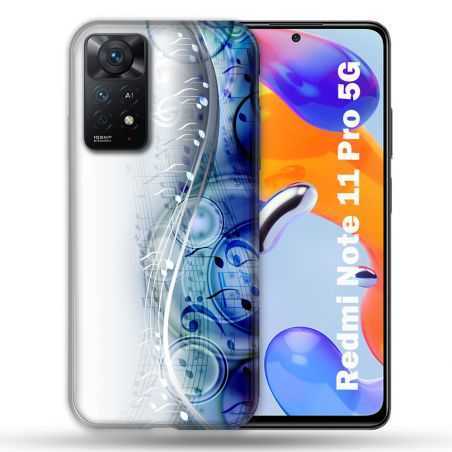 Coque Pour Xiaomi Redmi Note 11 Pro / 11 Pro 5G Musique Partition Vague