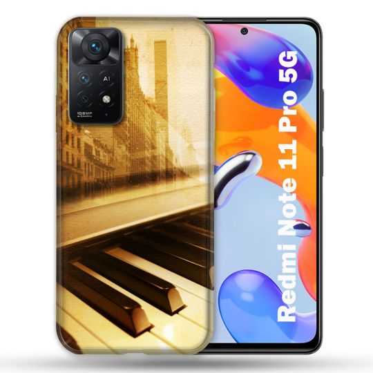 Coque Pour Xiaomi Redmi Note 11 Pro / 11 Pro 5G Musique Piano Retro