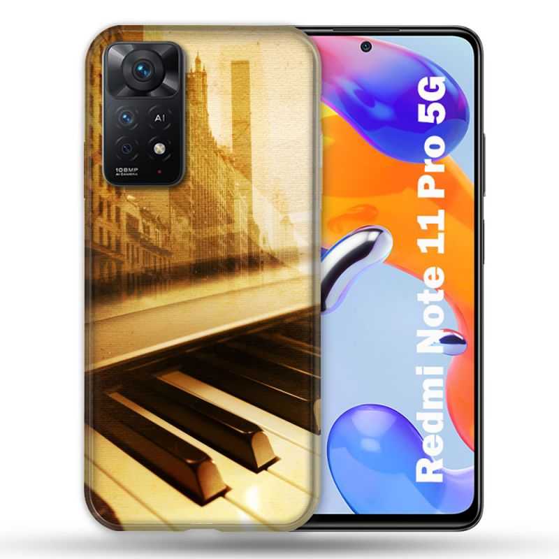 Coque Pour Xiaomi Redmi Note 11 Pro / 11 Pro 5G Musique Piano Retro