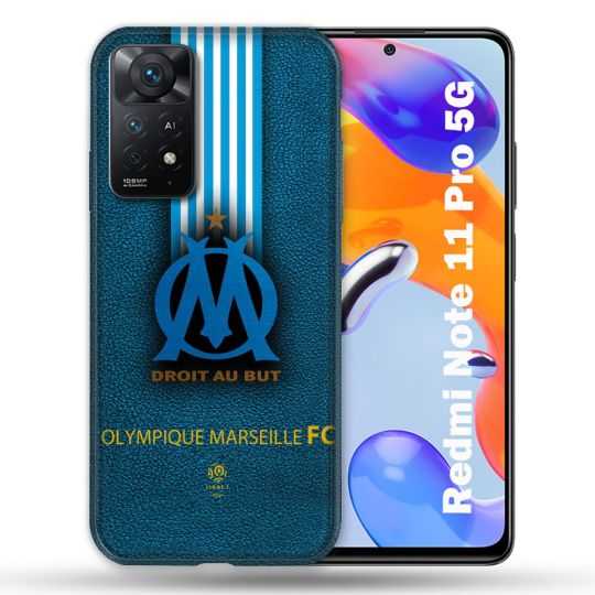 Coque Pour Xiaomi Redmi Note 11 Pro / 11 Pro 5G Olympique Marseille OM Bande