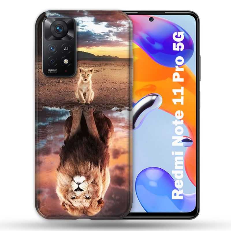 Coque Pour Xiaomi Redmi Note 11 Pro / 11 Pro 5G Animal Lion Reflet