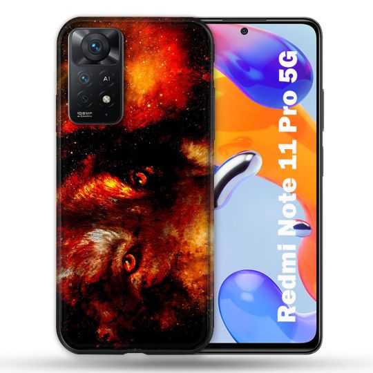 Coque Pour Xiaomi Redmi Note 11 Pro / 11 Pro 5G Animal Loup Espace