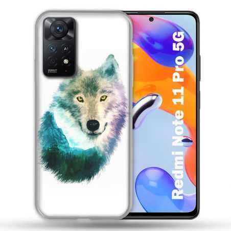 Coque Pour Xiaomi Redmi Note 11 Pro / 11 Pro 5G Animal Loup Montagne