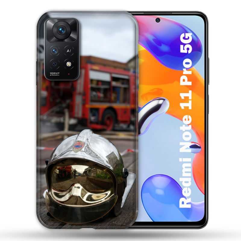 Coque Pour Xiaomi Redmi Note 11 Pro / 11 Pro 5G Pompier Casque Camion