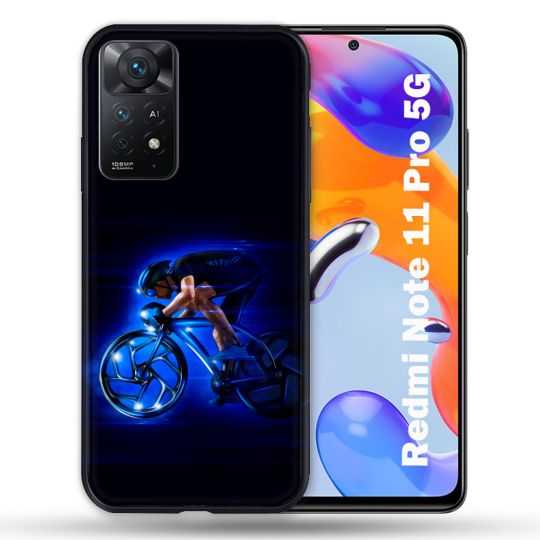 Coque Pour Xiaomi Redmi Note 11 Pro / 11 Pro 5G Sport Cyclisme Bleu