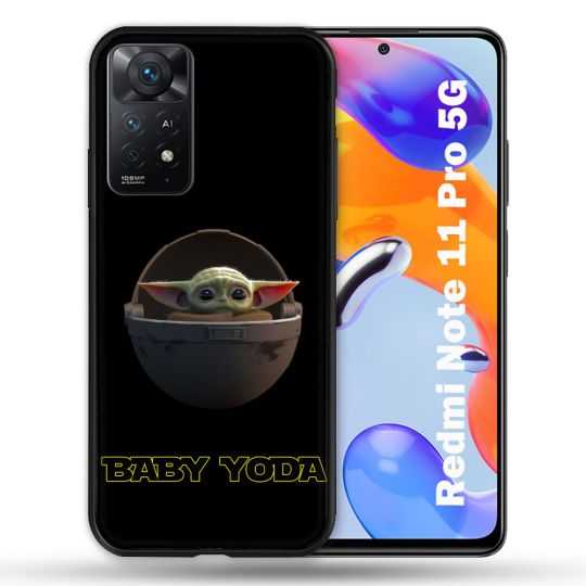 Coque Pour Xiaomi Redmi Note 11 Pro / 11 Pro 5G Star Wars - Yoda bebe noir