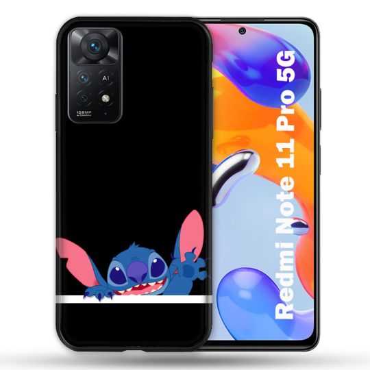 Coque Pour Xiaomi Redmi Note 11 Pro / 11 Pro 5G Stitch Noir