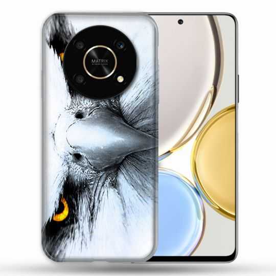 Coque Pour Honor Magic 4 Lite Animal Aigle Royal Blanc