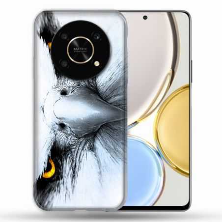 Coque Pour Honor Magic 4 Lite Animal Aigle Royal Blanc