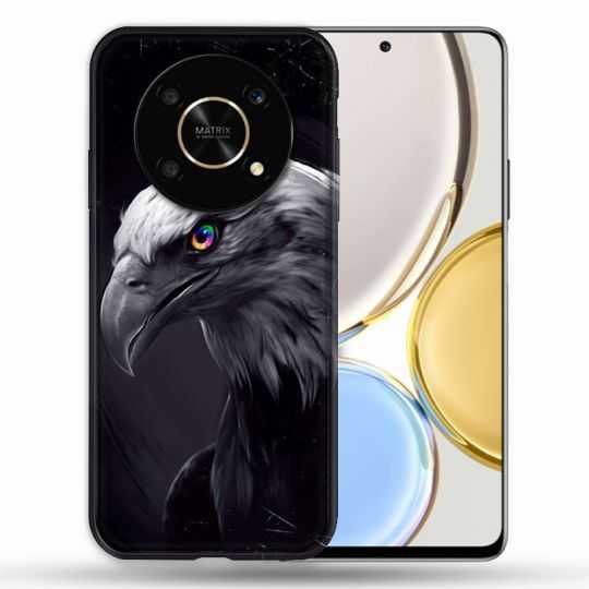 Coque Pour Honor Magic 4 Lite Animal Aigle Royal Noir