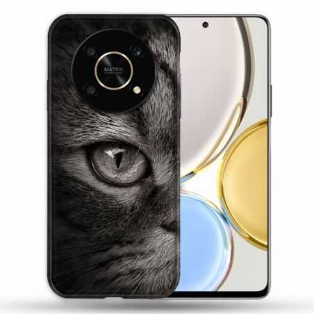 Coque Pour Honor Magic 4 Lite Animal Chat Gris