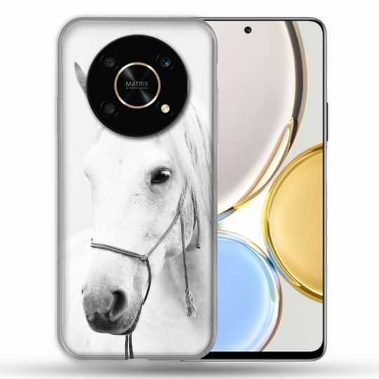 Coque Pour Honor Magic 4 Lite Animal Cheval Cristal