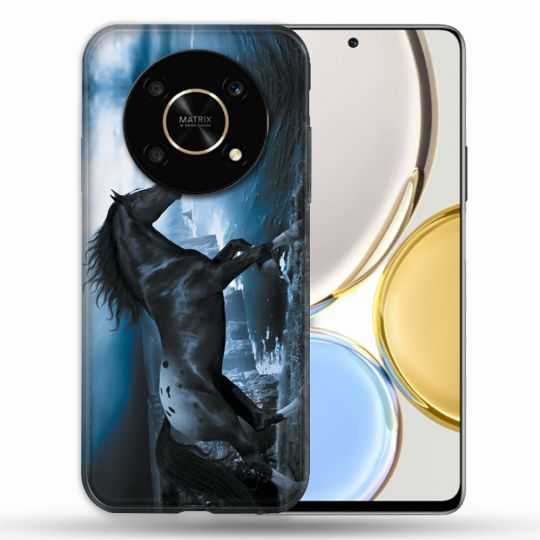 Coque Pour Honor Magic 4 Lite Animal Cheval Noir
