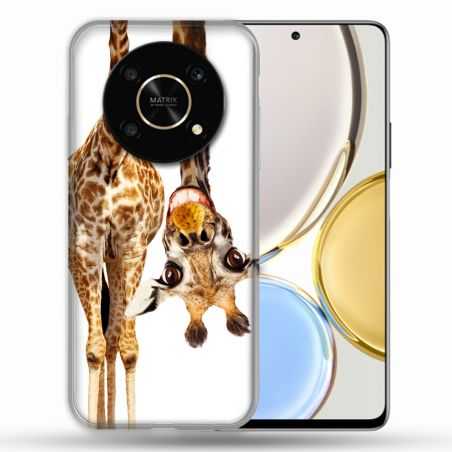 Coque Pour Honor Magic 4 Lite Animal Girafe Blanche