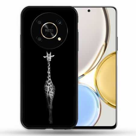 Coque Pour Honor Magic 4 Lite Animal Girafe Noire